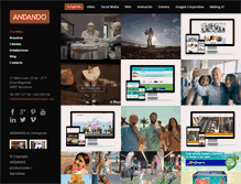 Tablet Screenshot of andandoproducciones.com